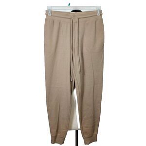 Max & Mia Waffle Knit Lounge Pants Joggers Size Small Beige Drawstring Waist